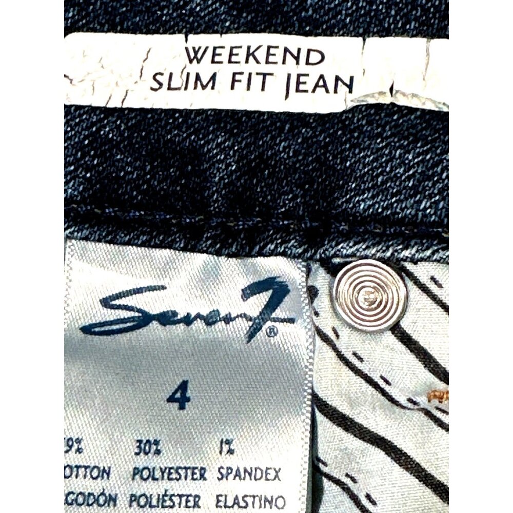 Seven7 Weekend Slim Fit Jean Flattering Straight Leg Super Stretch Denim Size 4 - Picture 7 of 14